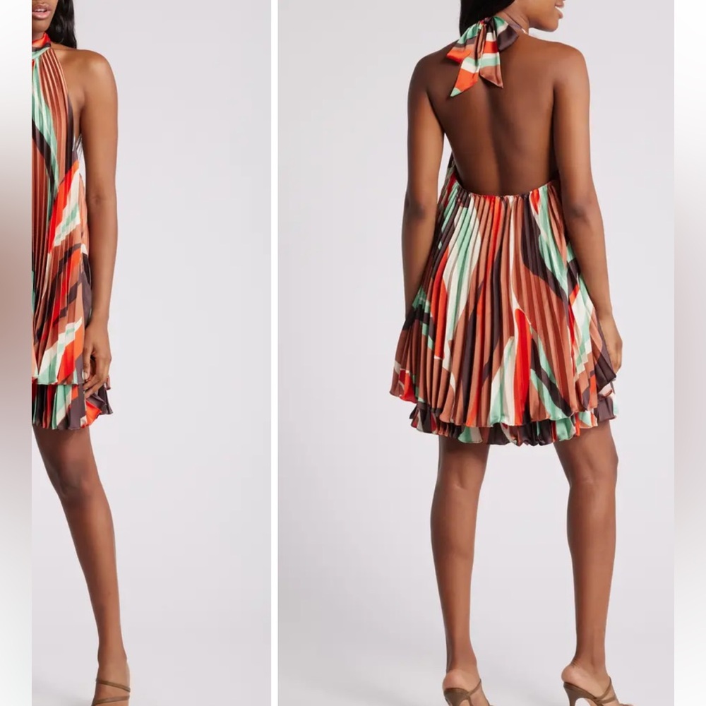 Hutch Red and Black Asymmetrical Sleeveless Romper - Picture 2 of 5